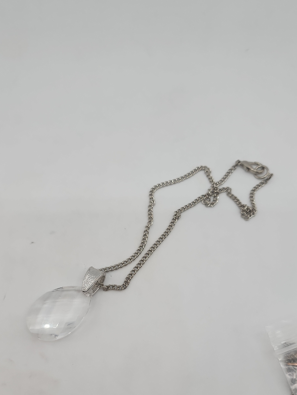 Gasoline Glamour Clear Crystal Drop Necklace